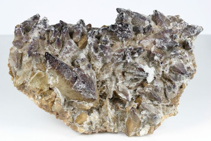 Calcite Crystal Cluster with (Yttrofluorite) Fluorite - China #177702